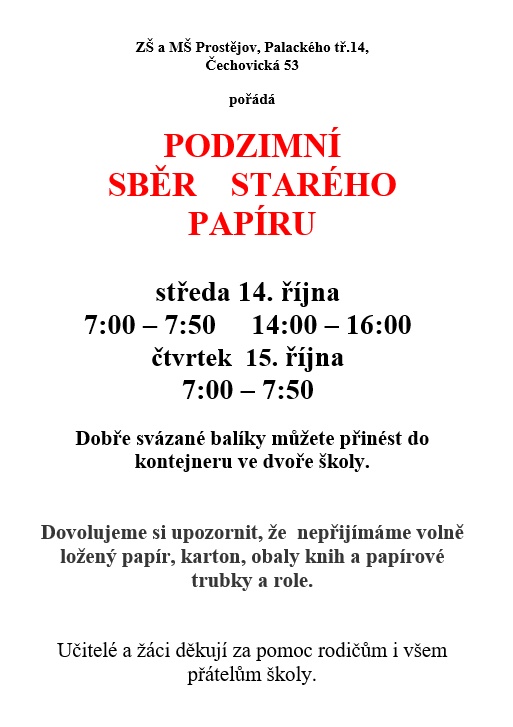 Sběr v Čechovicích